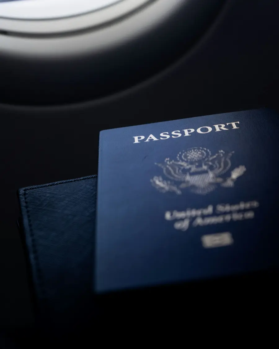 Close-up of a United States passport